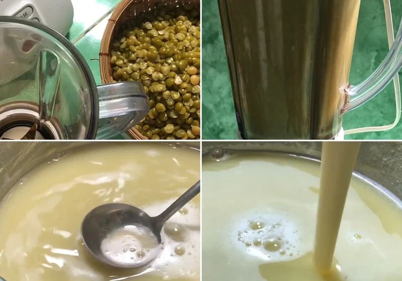 Quy trình xay và nấu sữa hạt đậu Hà Lan thủ công tại nhà