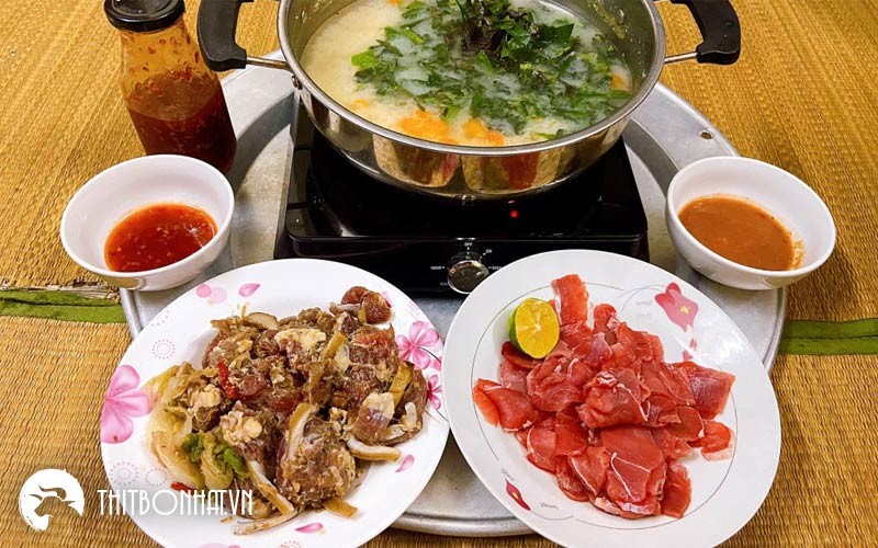 Lẩu bò nhúng lá giang