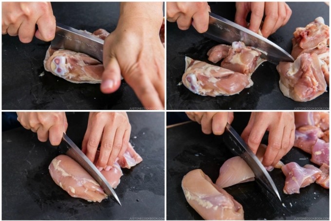 Sơ chế và lọc xương thịt gà ta cho món lẩu gà nấm chuẩn vị