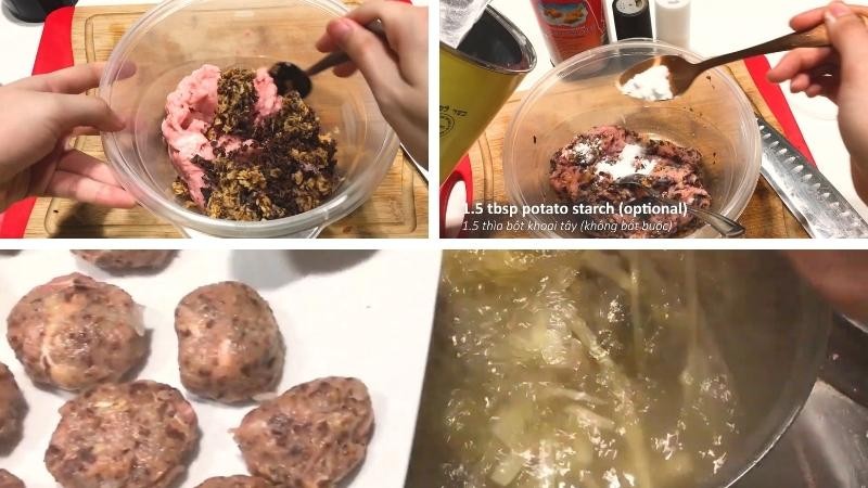 Cách Nấu Bún Sườn Măng Mọc Thơm Ngon Chuẩn Vị Gia Đình 4 Bước làm mọc viên cho món bún sườn măng mọc tại nhà