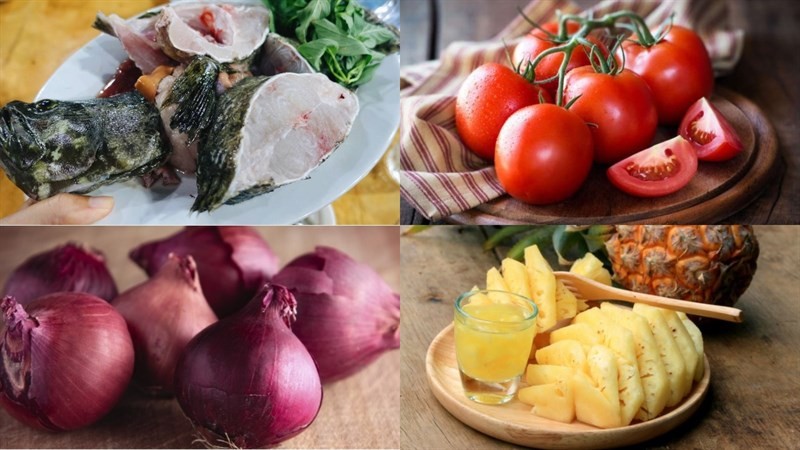 Nguyên liệu tươi ngon cho món lẩu cá mú chua cay