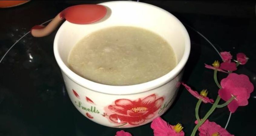 Hình minh hoạ cháo thịt bò mướp hương giá đỗ, món ăn thanh mát cho bé