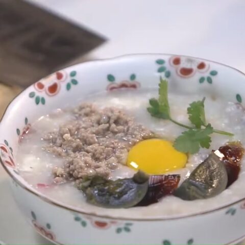 nau chao trung bac thao thit bam 1
