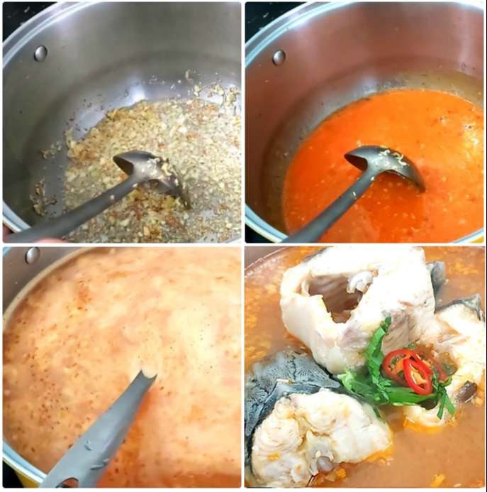 Nấu và nêm nếm lẩu cá tầm