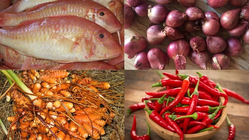 Nguyên liệu món ăn cá phèn kho nghệ