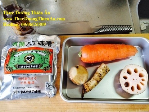Các nguyên liệu rau củ tươi cho món ăn thực dưỡng Tekka