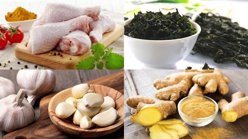 Nguyên liệu thịt gà tươi ngon, chuẩn bị cho món canh gà kết hợp với canh trứng gà.