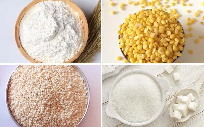 Nguyên liệu làm chè trôi nước cúng rằm tháng 7 truyền thống