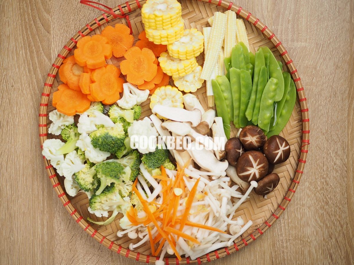 rau củ quả thái nhỏ