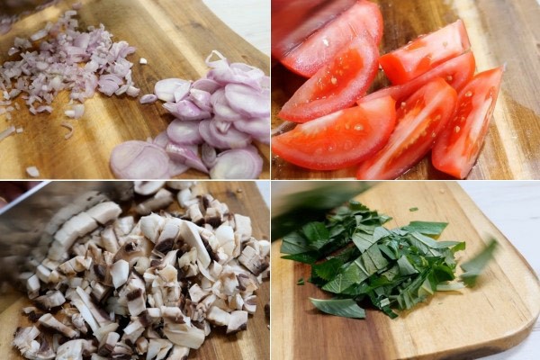Sơ chế rau củ chuẩn bị nấu bún sườn chua