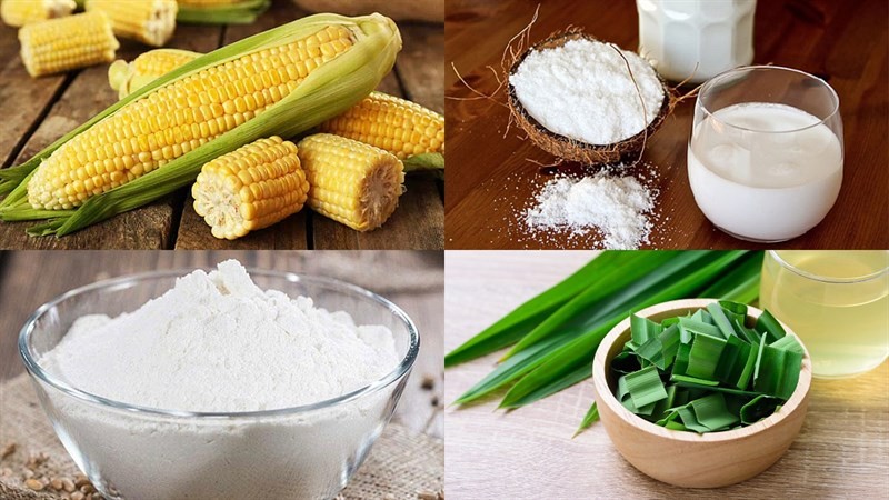 Bộ nguyên liệu làm chè bắp Mỹ trân châu đầy đủ