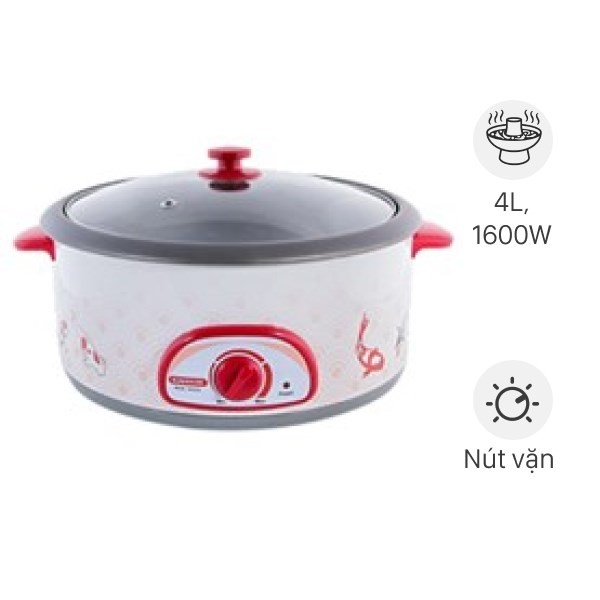 Nồi lẩu điện Sunhouse SH-525L 4 lít bền bỉ, an toàn