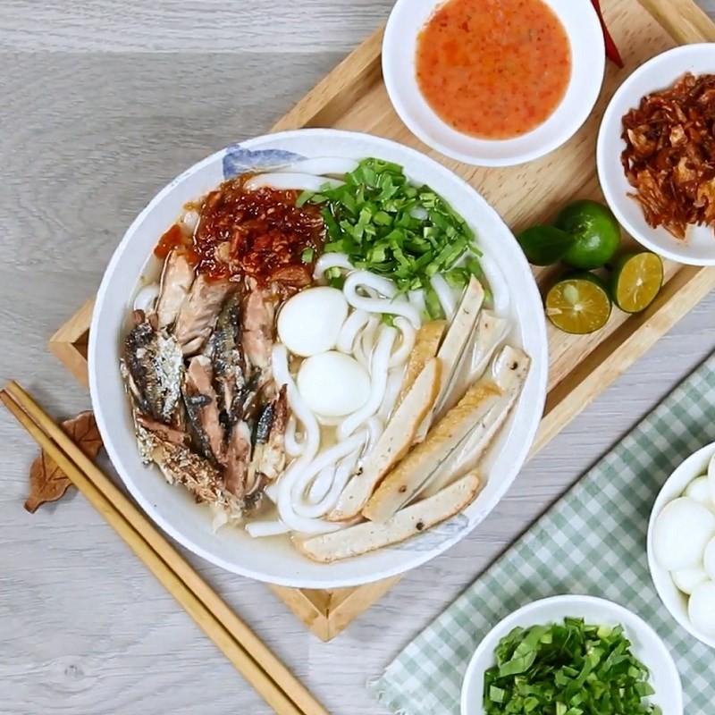 Thành phẩm bánh canh cá nục đậm đà, hấp dẫn
