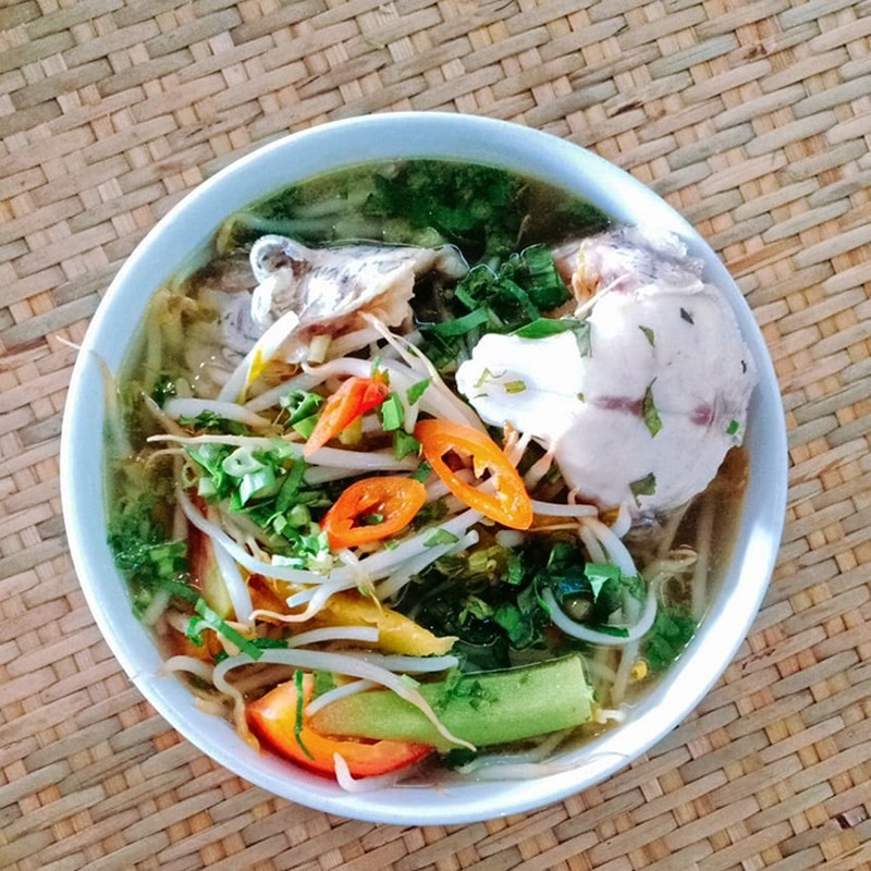Thành phẩm món canh chua cá lóc khi đã hoàn thành