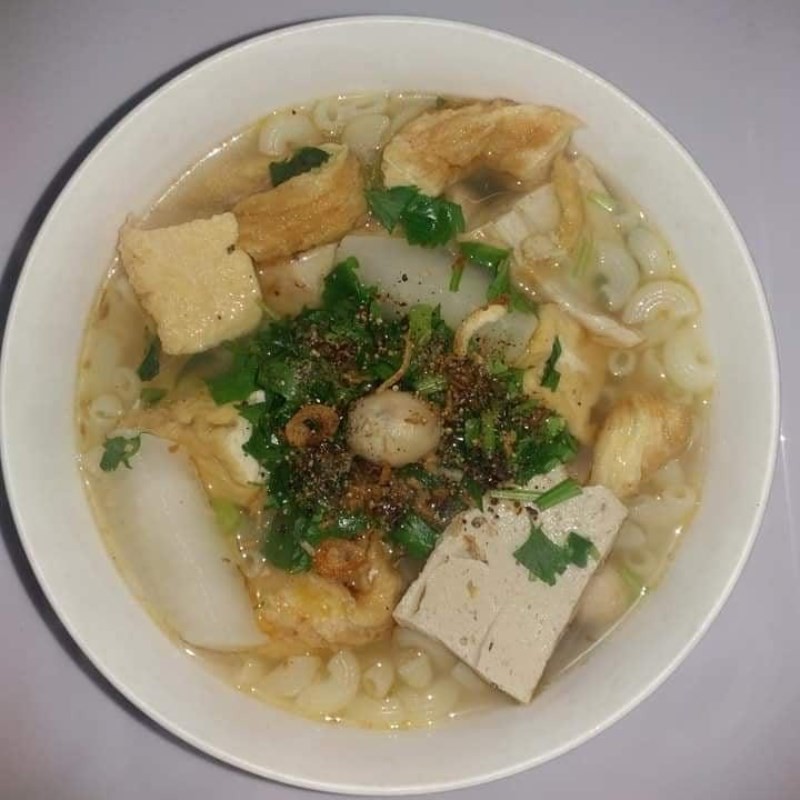 Thành phẩm nui chay đơn giản, thơm ngon chuẩn vị cho bữa ăn thanh đạm