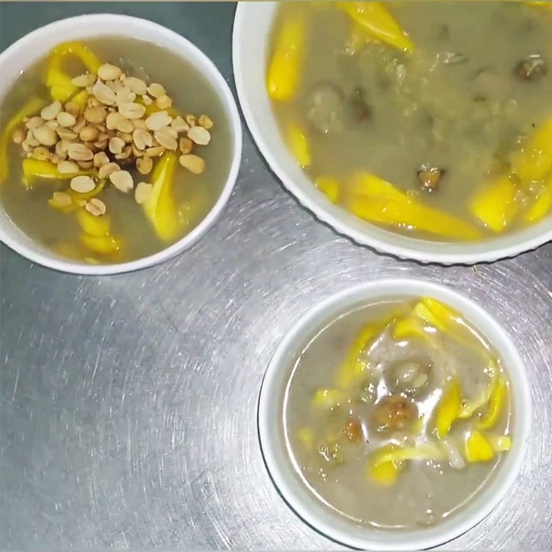Chè mít đậu xanh thơm ngon trong ly