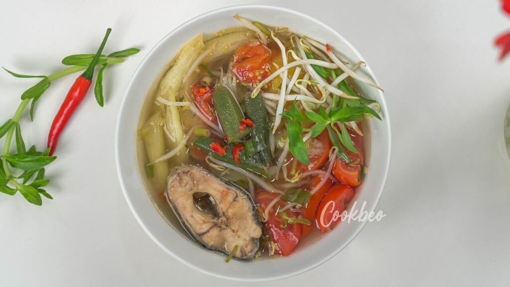 thành phẩm món canh chua cá lóc