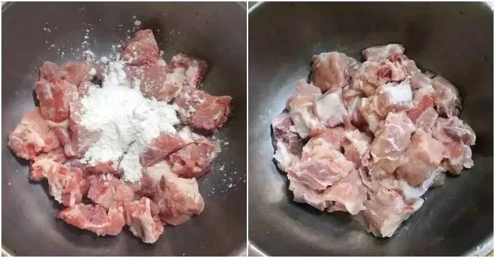 Sơ chế sườn heo sạch mùi hôi tanh để chế biến món cháo sườn cho bé