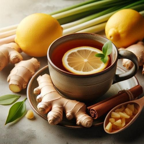 Ly nước gừng chanh sả ấm nóng, một trong những cách nấu nước gừng uống phổ biến