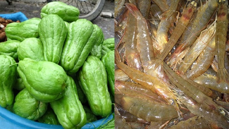 Tôm tươi nguyên liệu chính cho canh su su