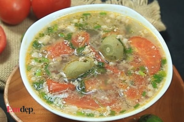 Canh sấu thịt băm thanh mát, chua dịu cho ngày hè