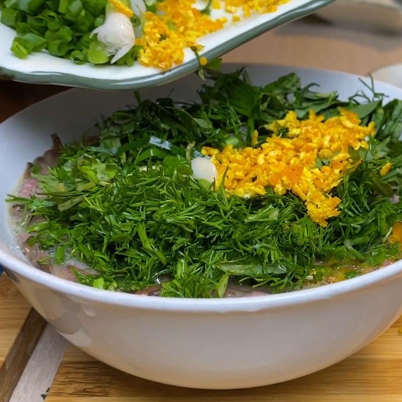 Nêm nếm gia vị cho chả rươi