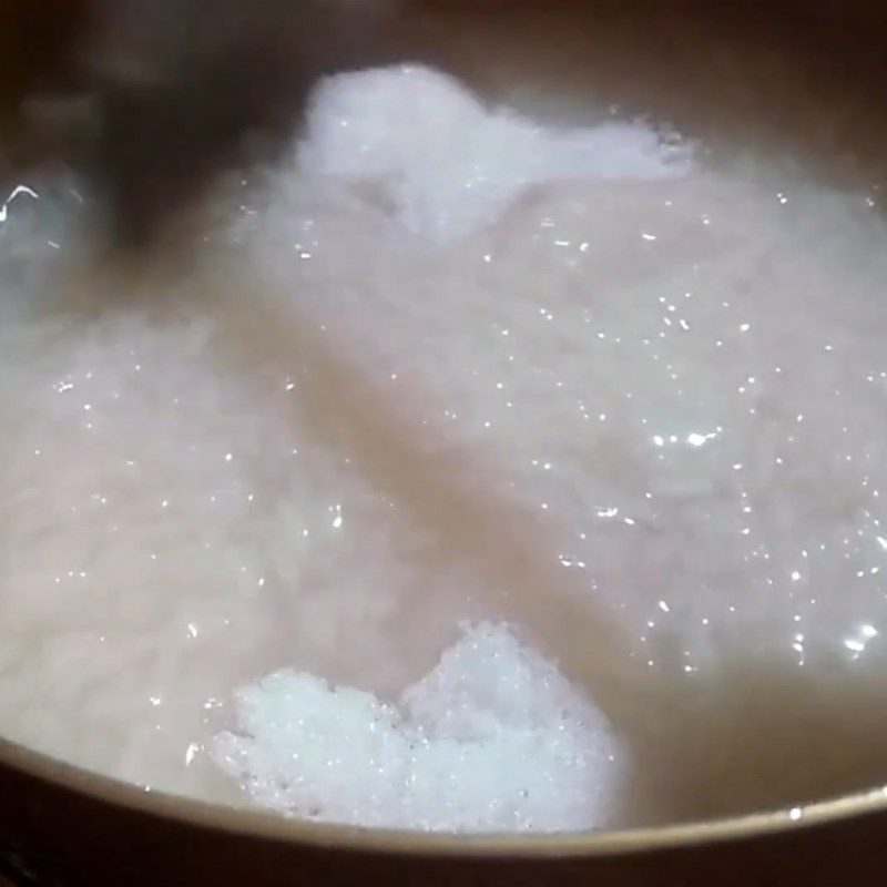 Chè nếp đậu đen nếp trắng đã trộn đều