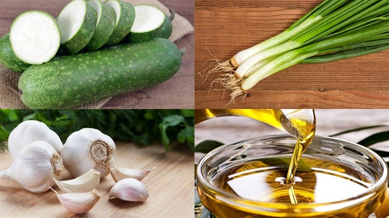 Tập hợp nguyên liệu tươi ngon cho món canh bí đao thanh mát