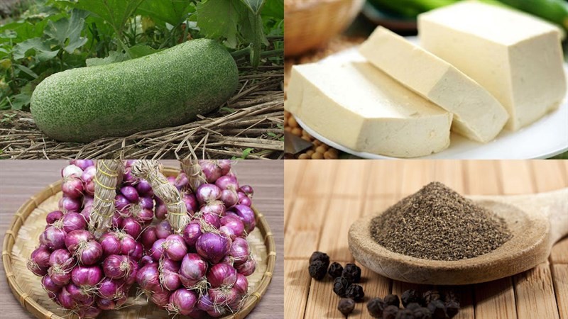 Nguyên liệu tươi sạch để chế biến món canh bí đao đậu hũ ngon