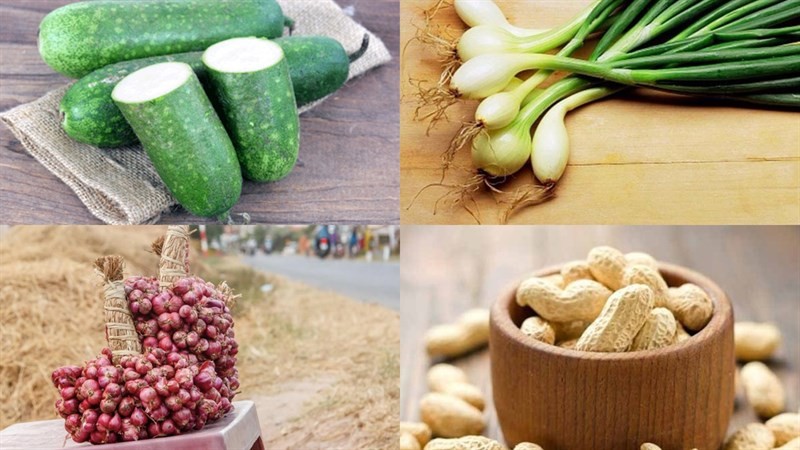 Nguyên liệu chuẩn bị cho món canh bí đao ngon đậu phộng