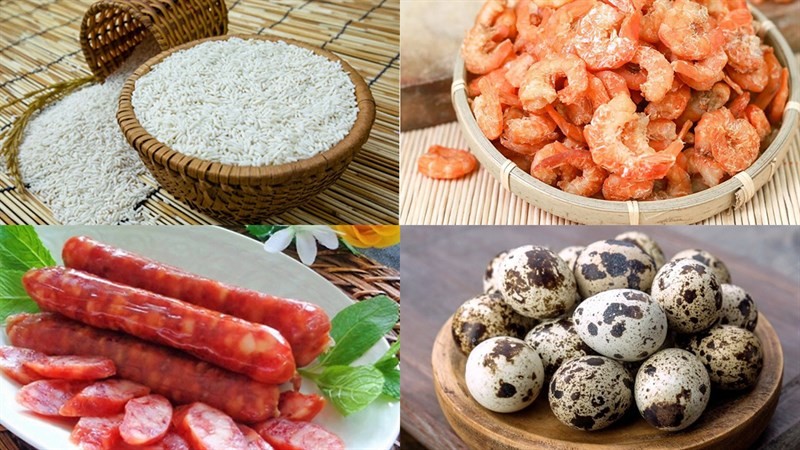 Các nguyên liệu tươi ngon để nấu xôi mặn thập cẩm
