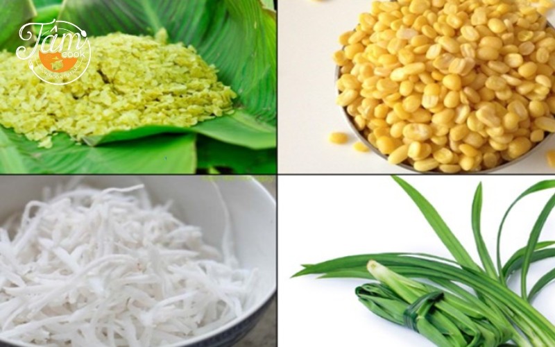 Thành phẩm món xôi cốm dừa hấp dẫn, dẻo thơm, sẵn sàng thưởng thức