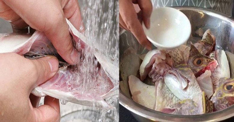 Khử mùi tanh của cá với muối hạt