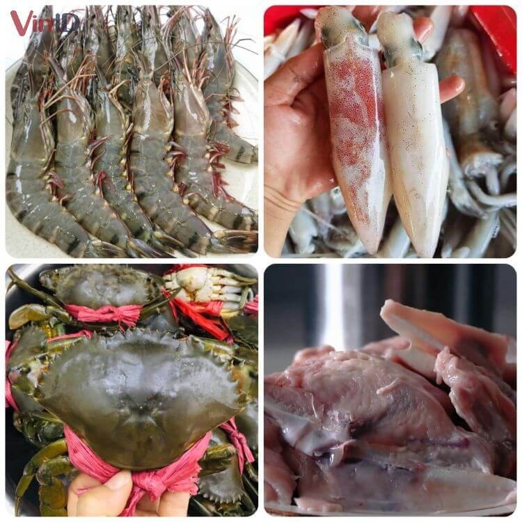 Chuẩn bị nguyên liệu làm súp hải sản thập cẩm tươi ngon