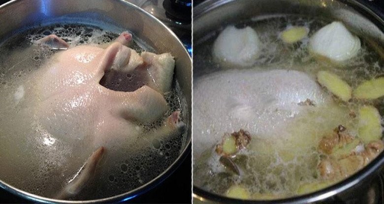 Luộc vịt sơ để làm sạch và khử mùi hôi hiệu quả cho món vịt nấu măng