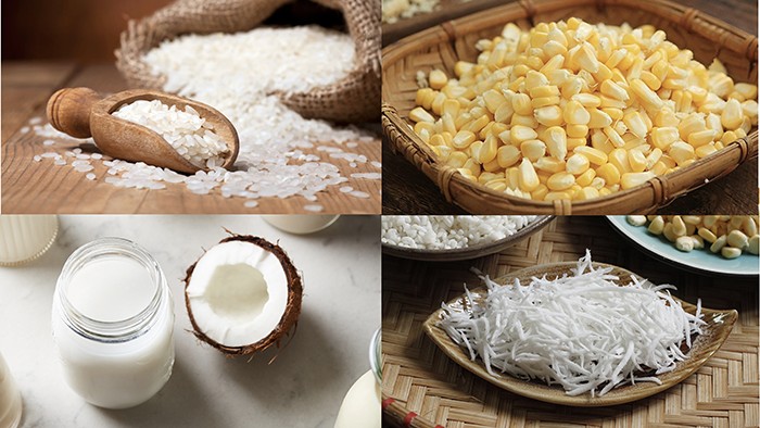 Các nguyên liệu cơ bản cần thiết để nấu món xôi ngọt thơm ngon