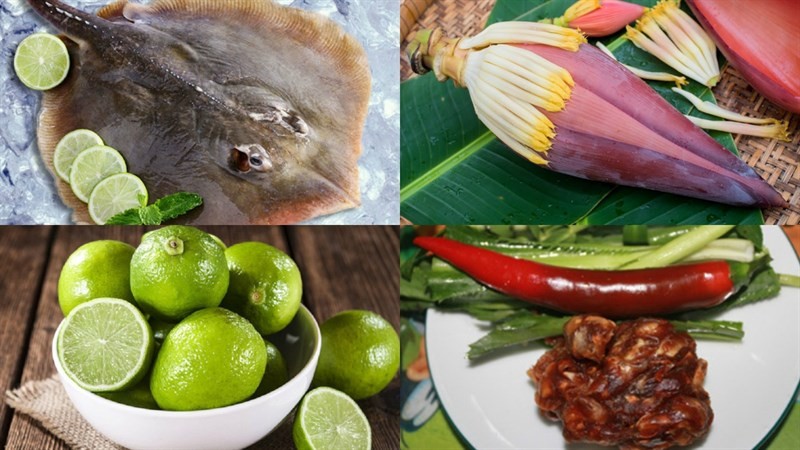 Bắp chuối và các nguyên liệu khác
