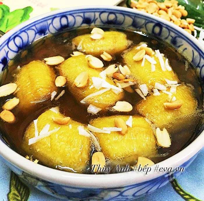 Chè chuối dẻo bột năng với độ sánh mịn hấp dẫn