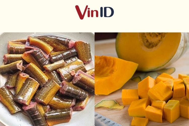 Sơ chế lươn và băm nhuyễn bí đỏ