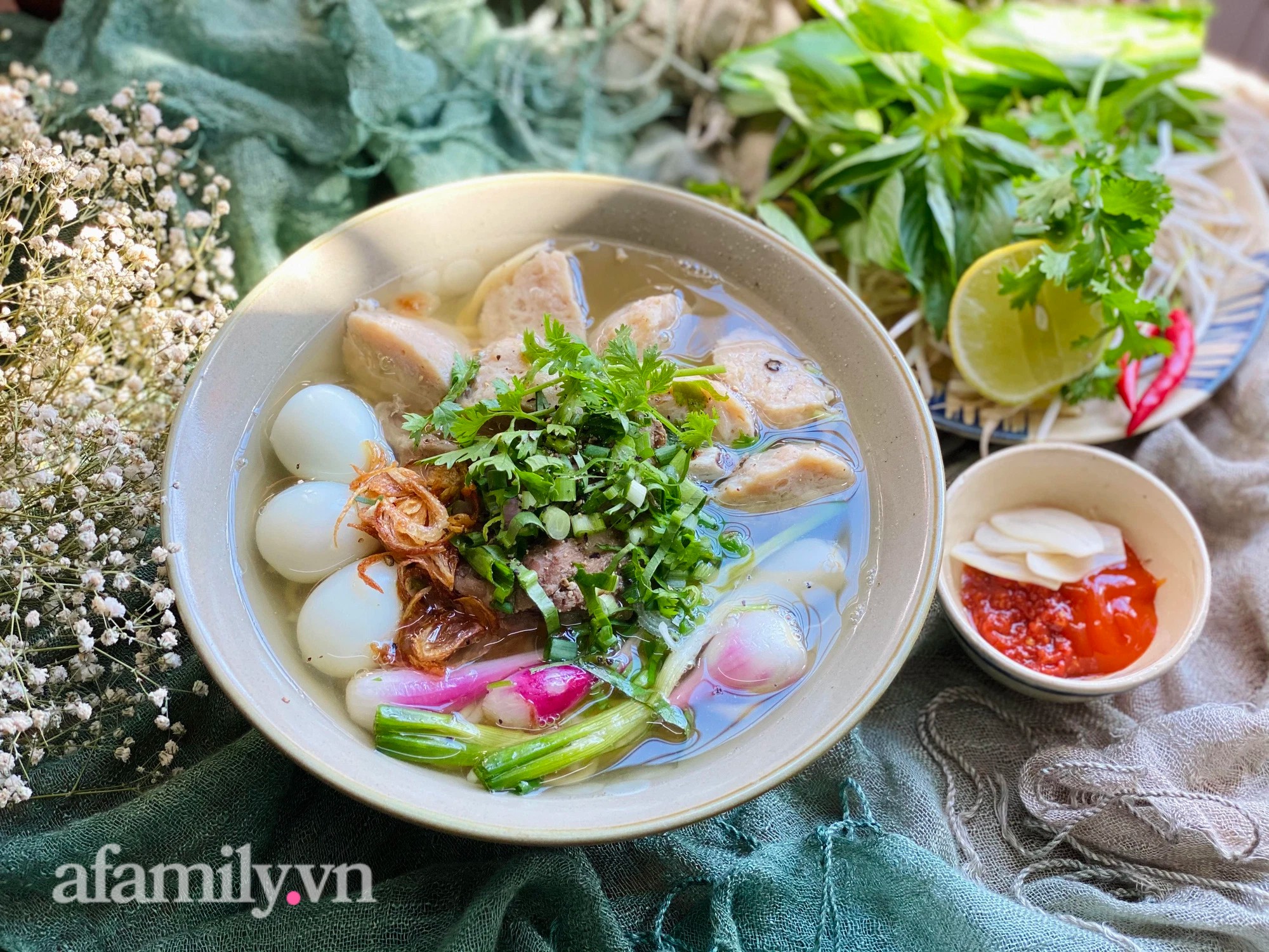 Thành phẩm món mì bò viên thơm ngon, đầy đủ dinh dưỡng