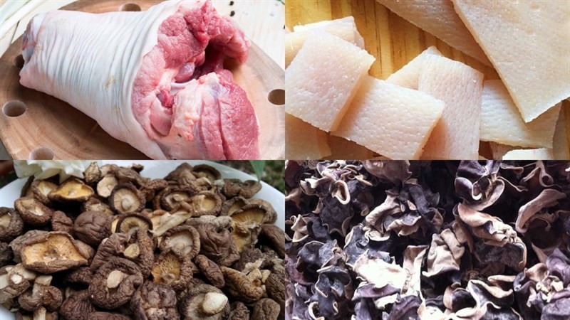 Nguyên liệu cơ bản để nấu thịt đông bằng nồi áp suất