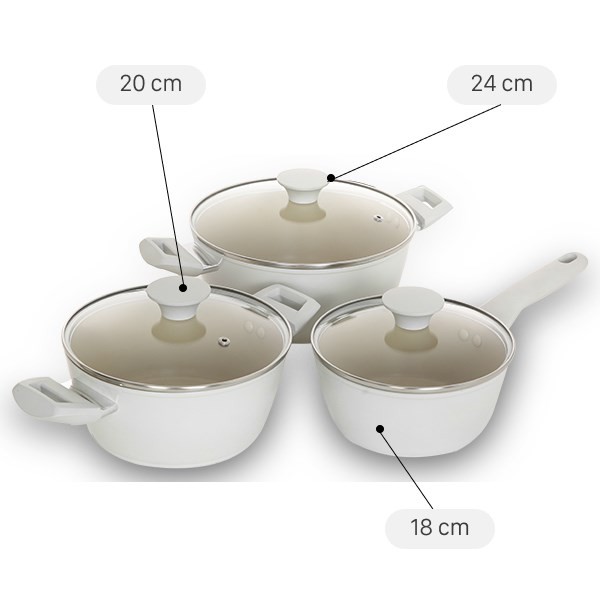 Bộ nồi quánh nhôm chống dính Green Cook GCS227-T1