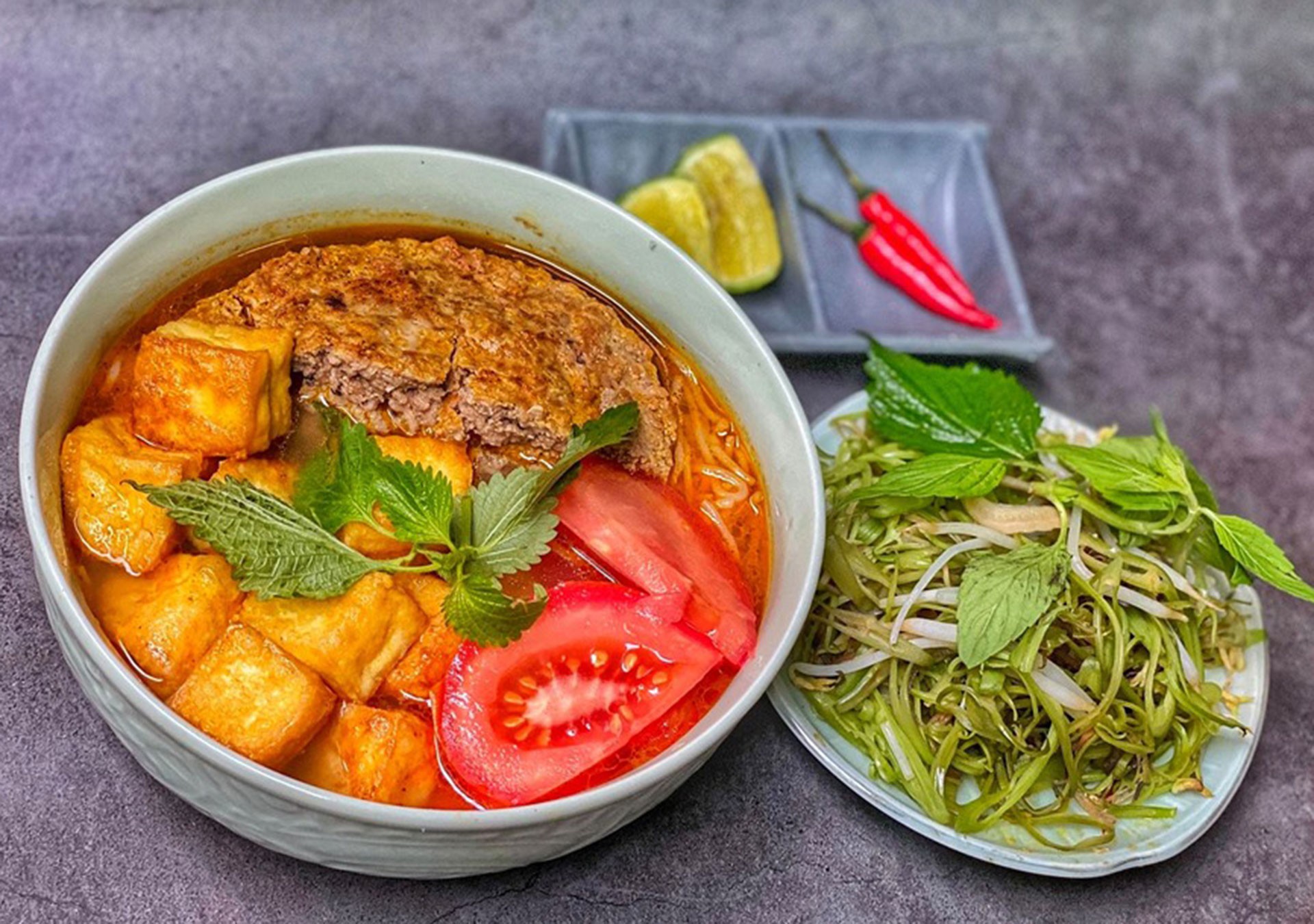 Bún riêu cua thành phẩm thơm ngon