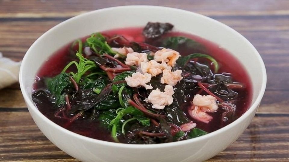Canh rau dền nấu tôm ngọt dịu, bổ dưỡng, một trong các món canh đơn giản chuẩn vị cơm mẹ nấu