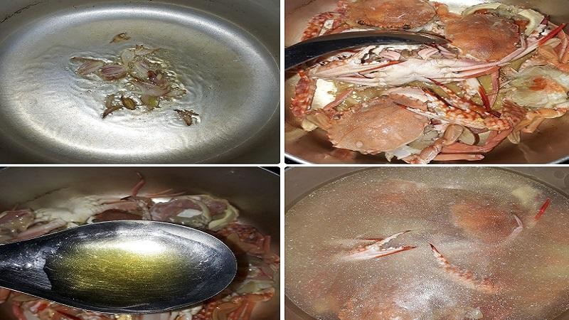 Nấu nước dùng ghẹ cho món canh ngon