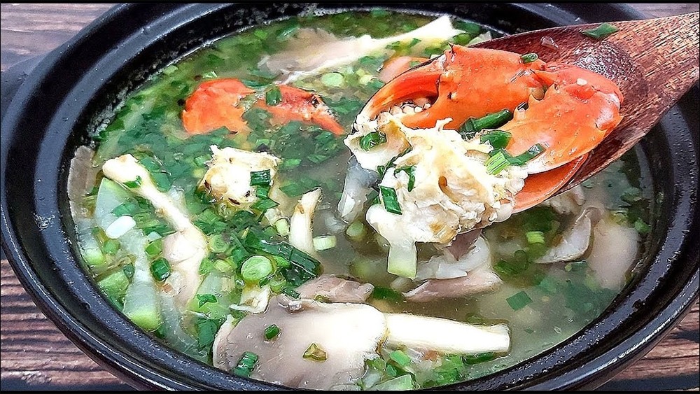 Thành phẩm món cua nấu bầu thơm ngon, hấp dẫn
