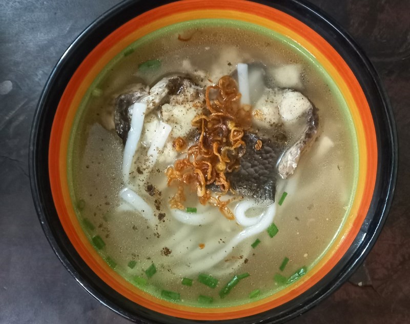 Thành phẩm bánh canh cá lóc bột lọc dai ngon với nước dùng ngọt thanh