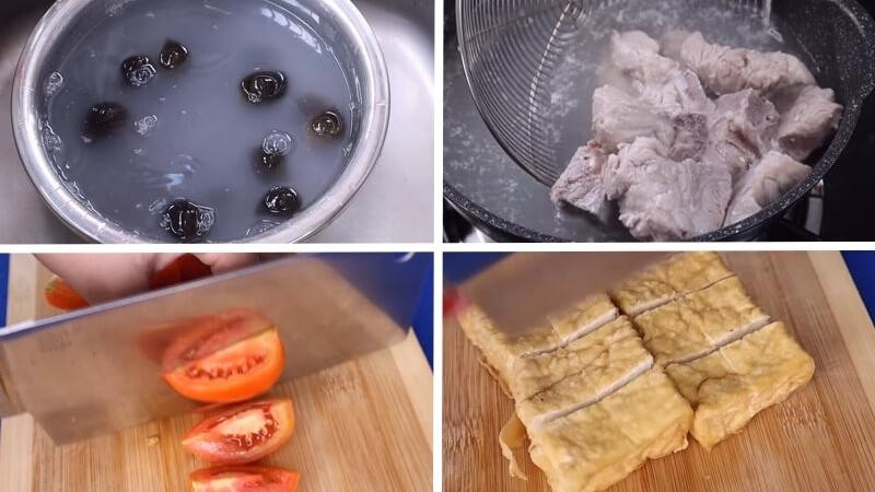 Các bước sơ chế nguyên liệu cho món bún ốc hấp dẫn