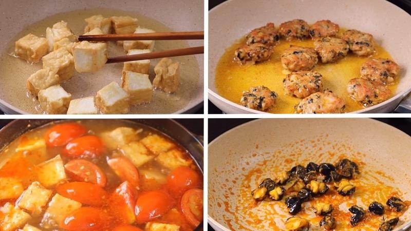 Các bước nấu nước dùng và chế biến bún ốc