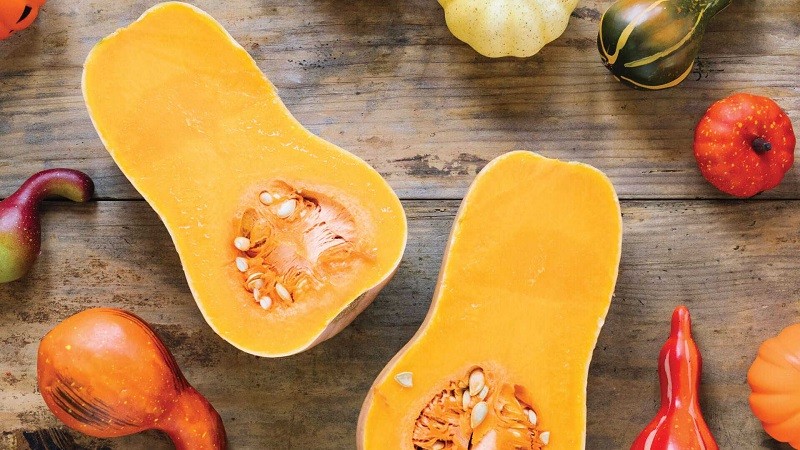 Đối với bí đỏ dùng trong cháo phô mai bí đỏ